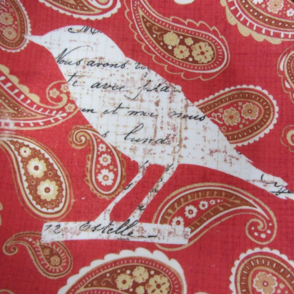 3 for $24 - pier 1 paisley bird red appetizer plate (W6357)